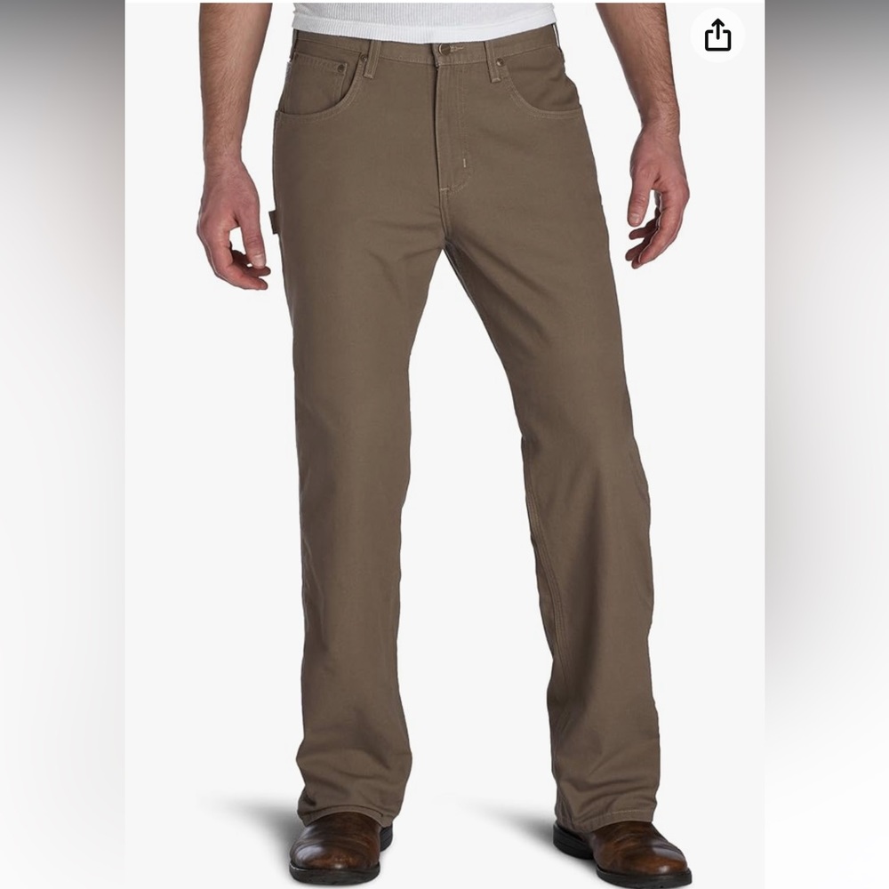 Carhartt Mens Canvas Carpenter Loose Fit 38-32 Color Tan New with tags